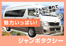 魅力いっぱい!こんなに乗れてこんなにお得!!!ジャンボタクシー